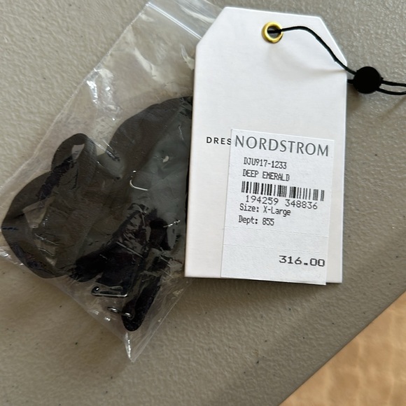 Dark Green Sequin Strapless Jumpsuit - Picture 4 of 4